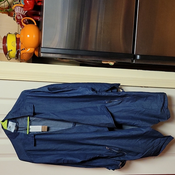 Chambray Draped Wrap - Picture 11 of 11